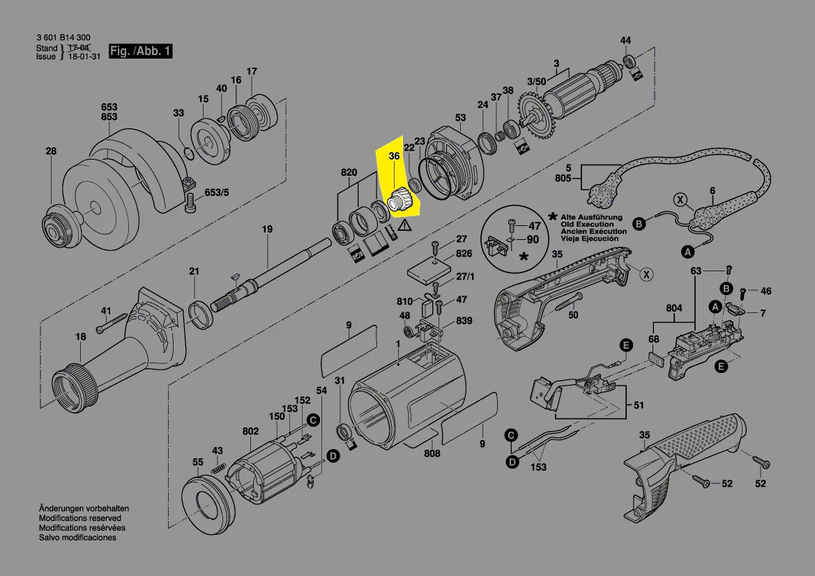 Roue cylindrique réf. 3 606 320 015 BOSCH